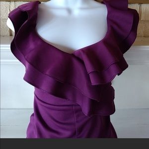 Boohoo maternity plum  dress